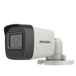 HIKVISION 5 MP Outdoor Bullet CCTV Ethernet Camera with inbuilt Audio Mic IP67 DS-2CE16H0T-ITPFS + BNC/DC, 1080p White