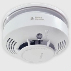 Blackt Electrotech BT35 DIY Smoke Detection Sensor System with Alarm 85 dB Easy Installation and Maintenance Free for Small Family, Hotel, and Apartment (White)